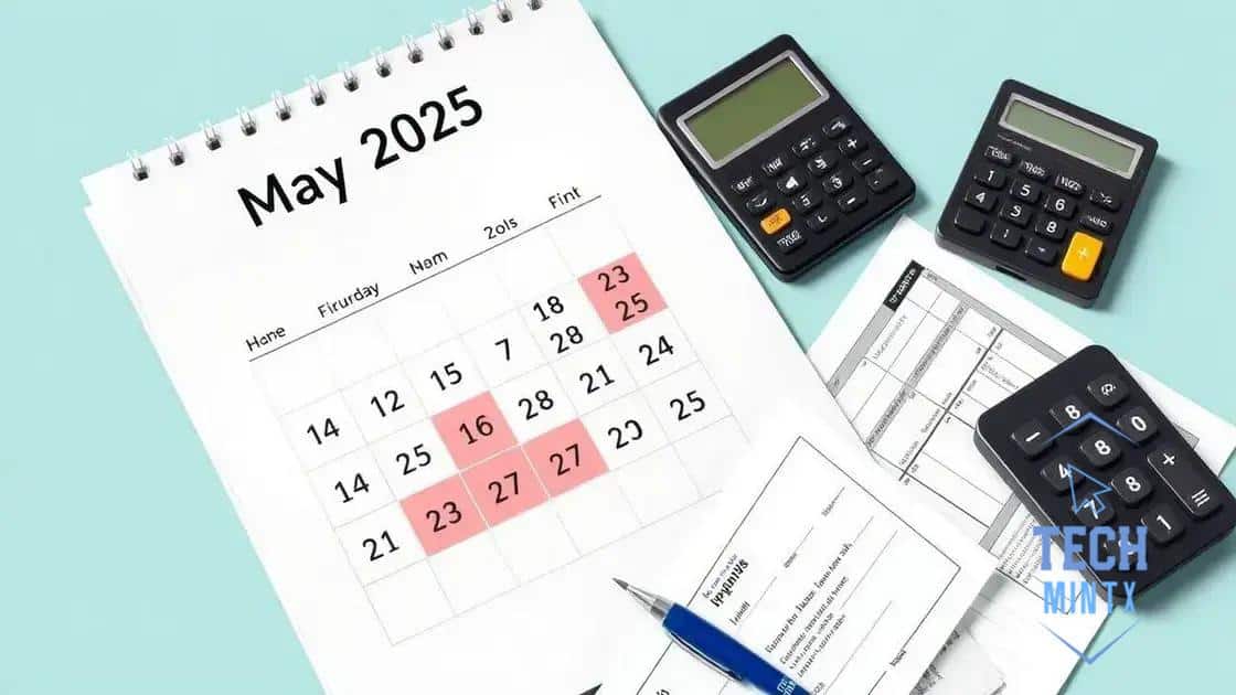 Key dates for May 2025 payments