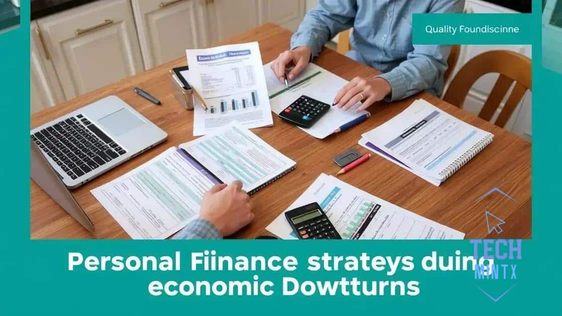 Personal finance strategies during economic downturns